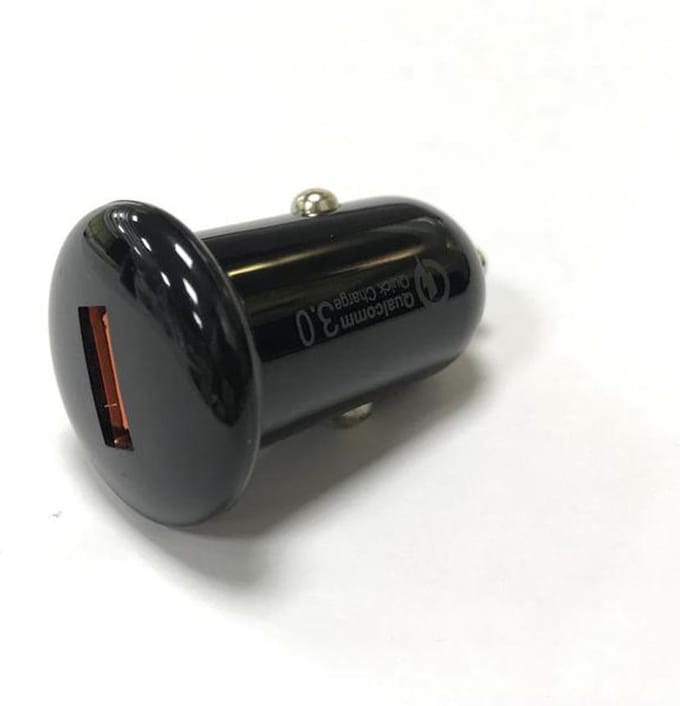 NÖRDIC CARC-N1005 Snelle Autolader 18W met 1xUSB A 3.0, zwart