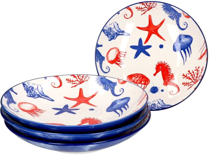 Set van 4 soepborden 21.5cm Zeester Seaside - Ritzenhoff 270143
