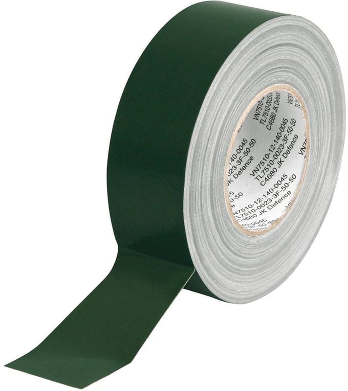 Army Pantser-Plakband Textiel Duct Tape 5 cm x 50 m olijf/legergroen