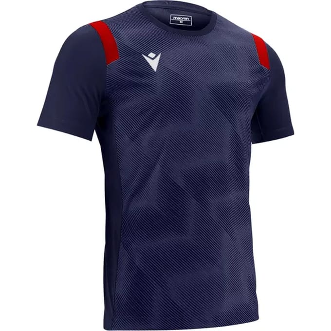 Macron Rodders Shirt Korte Mouw Heren - Marine / Rood | Maat: M