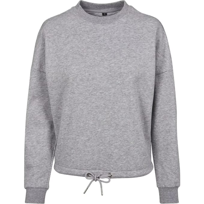 Build Your Brand - Oversized Dames Sweater - Heather Grey maat L