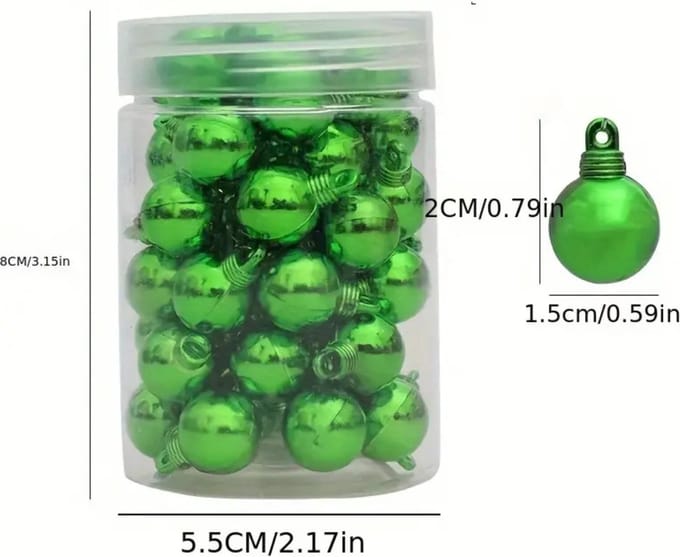 Bovista Kerstballen - Kerstversiering - Plastic - Mini Kerstballenset - Goud -48 stuks