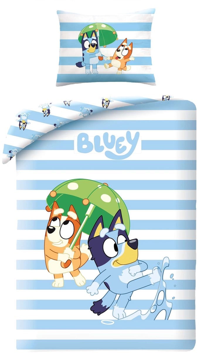 Bluey Dekbedovertrek splash 140 x 200 cm - katoen