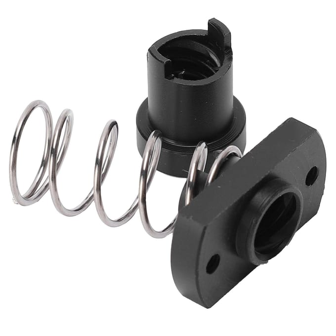 Anti-Backlash Moer POM Speling Elimineer Moer en IJzeren Veer voor 3D Printer Accessoires 2mm Spoed black