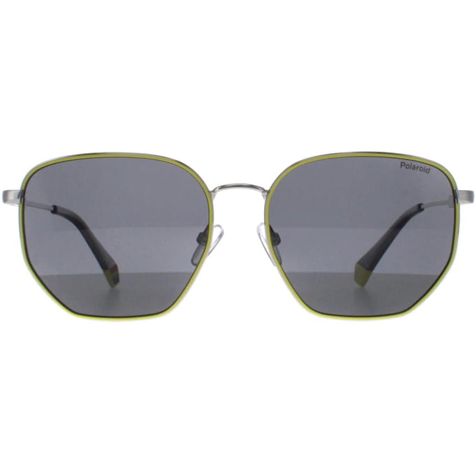 Polaroid Square Unisex Palladium Geel Grijs Gepolariseerd PLD 6214/S/X