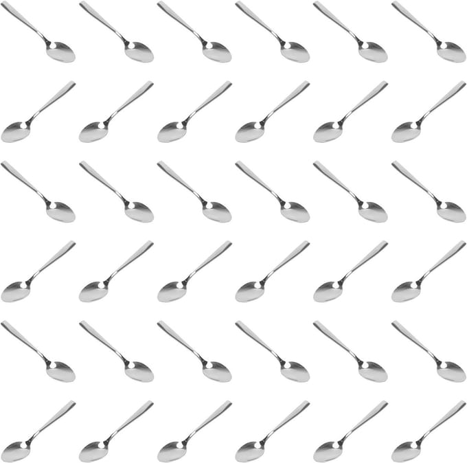 Solidchoice - 36 Stuks RVS Theelepels voor Thuis en Horeca
