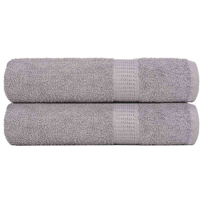 vidaXL - Handdoeken - FROGN - 2 - st - 50x100 - cm - 360 - g/m² - grijs