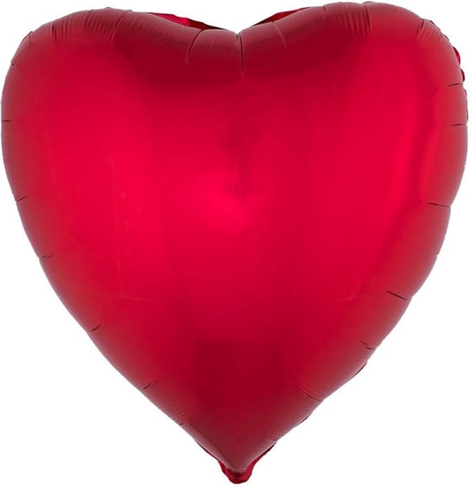 Folieballon rood hart doorsnede 30"