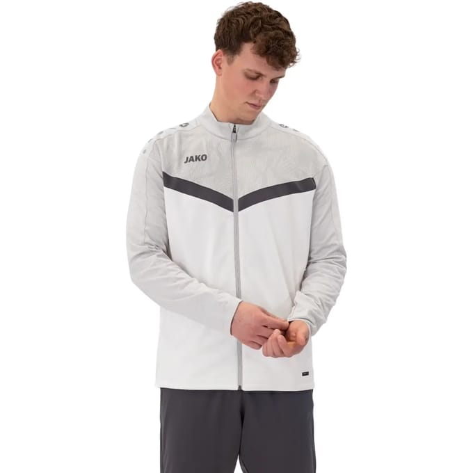 Jako Iconic Polyestervest Heren - Wit / Zachtgrijs | Maat: M