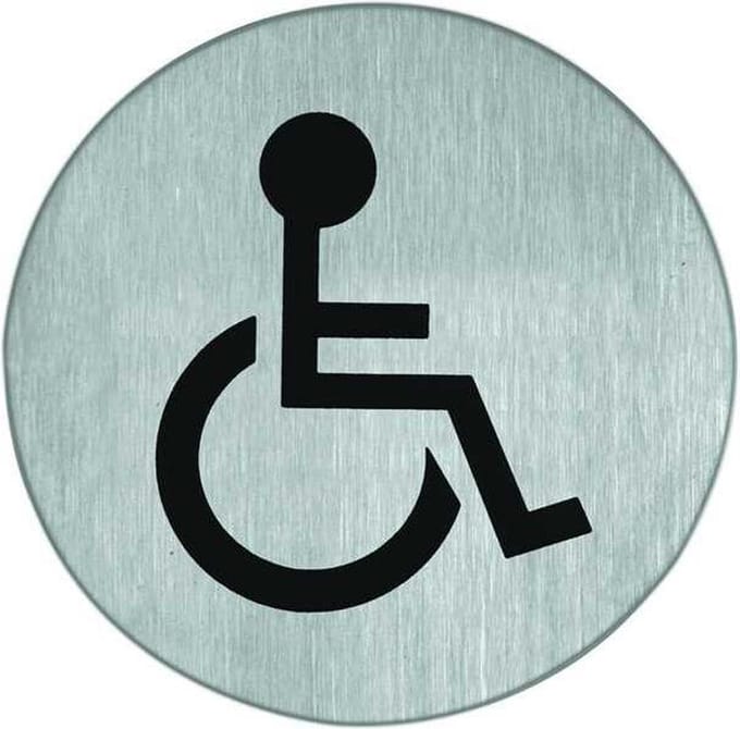 Artitec pictogram RVS 75MM minder valide
