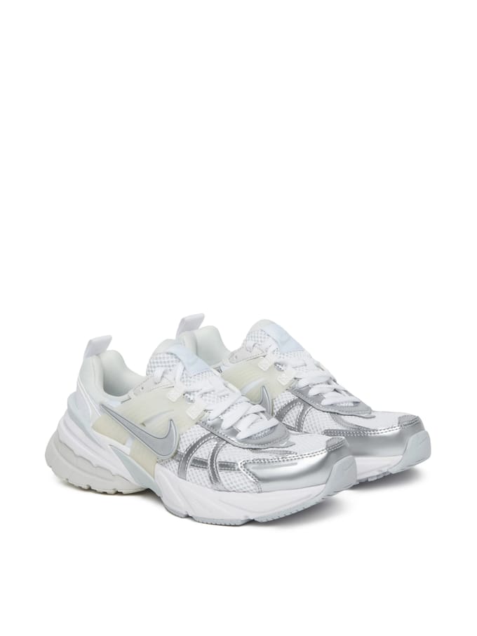 Nike V2K Run Metallic Zilver Dames Sneakers Wit FD0736-104 44.5