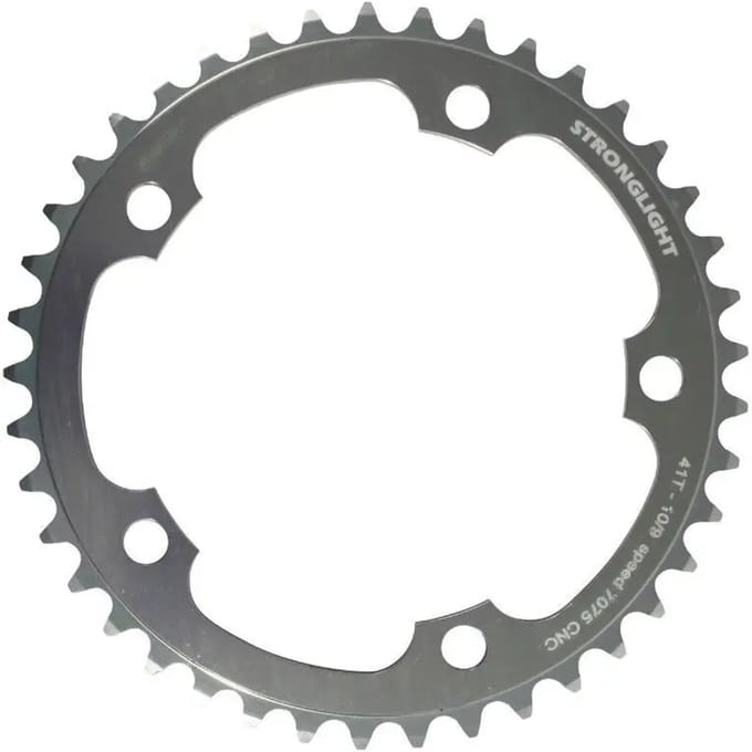 5-spaaks wegdekblad binnen Stronglight 7075 Type Shimano
