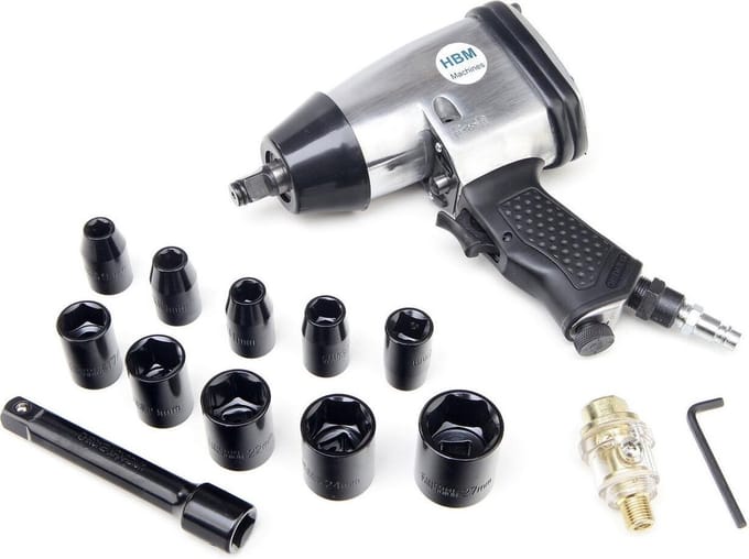 HBM 17 Delige 1/2 inch Slagmoersleutelset