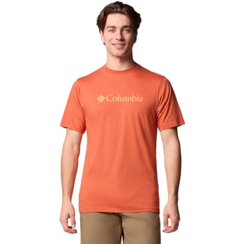 Columbia CSC Basic Logo SS Tee, Mannen, Oranje, T-shirt, maat: M