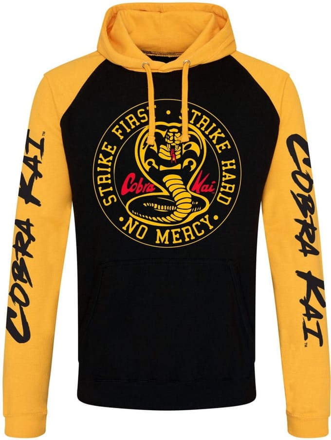 Cobra Kai- Base-ball-hoodie zwart-geel