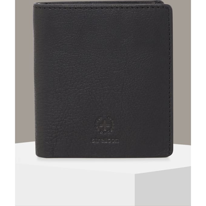 strellson Leren portemonnee Blackwall BillFold V7 Black zwart
