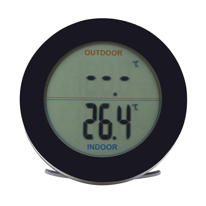 Draadloze Thermometer LCD Display Binnen Buiten Sensor Temperatuursensor Binnen Buiten Zwart zwart