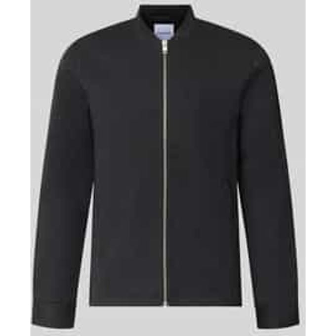 Slim fit sweatjack met opstaande kraag