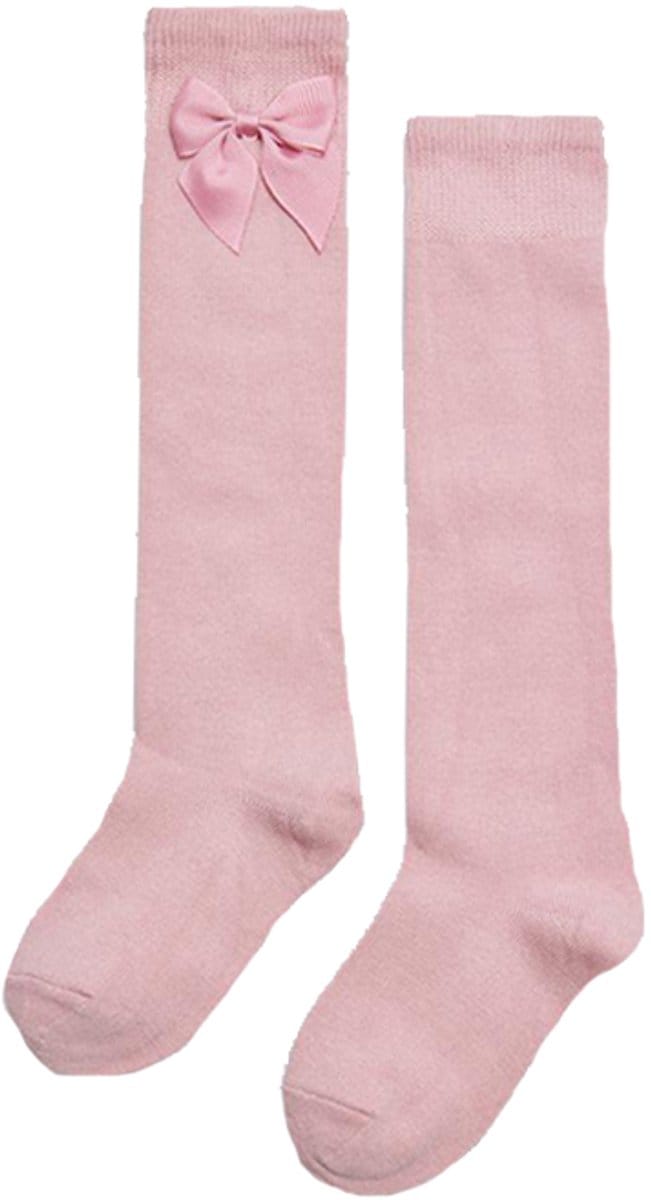 iN ControL 2pack roze kniesokken met strik - maat 15/17
