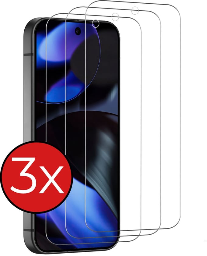 Screenprotector - 3 Stuks - Geschikt voor Google Pixel 10 Pro - Extra Sterk - Beschermglas - Gehard Glas - Tempered Glass - Screen Protector