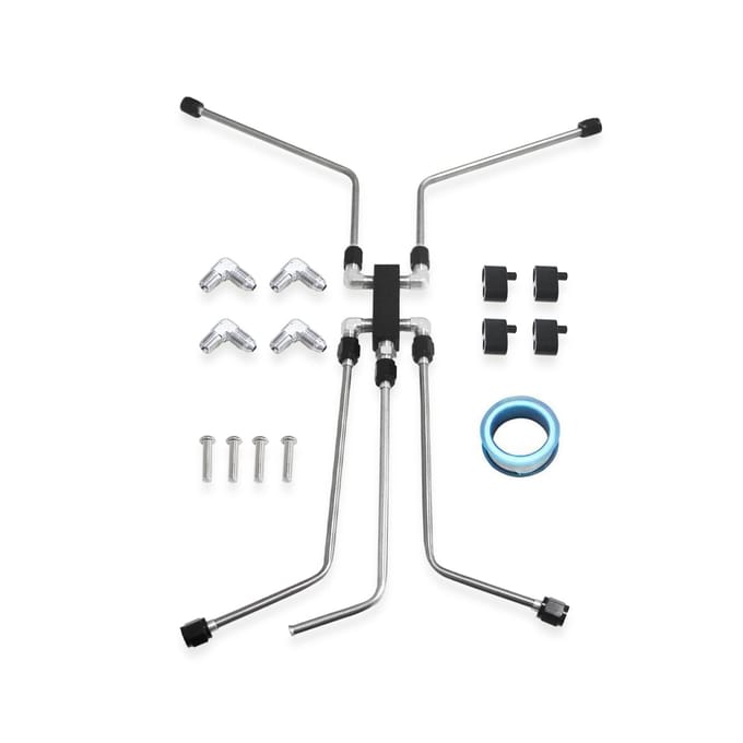 Motion Raceworks LS RVS koelvloeistof crossover LS1, LS2, LS3, LS6, LS7, LS9 zilver