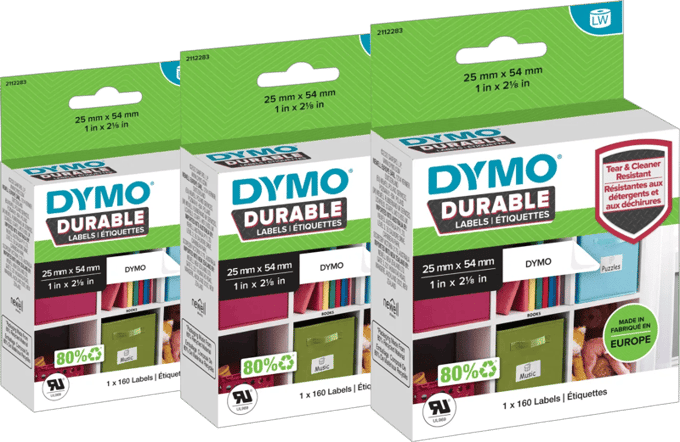 DYMO Duurzame LabelWriter Etiket 25x54mm 160 stuks 3-pack