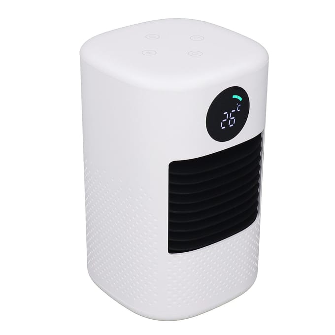 Elektrische Ruimteverwarming Draagbare Mini Witte Verwarming LED Display Bureau PTC Keramische Verwarming voor Thuis EU Plug white
