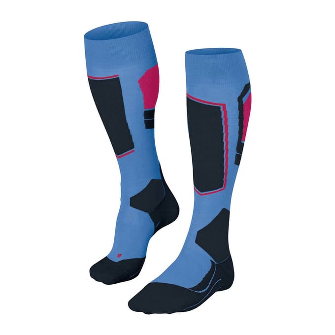 FALKE SK4 warm dun wol functioneel materiaal skisokken dames blauw - maat 35-36