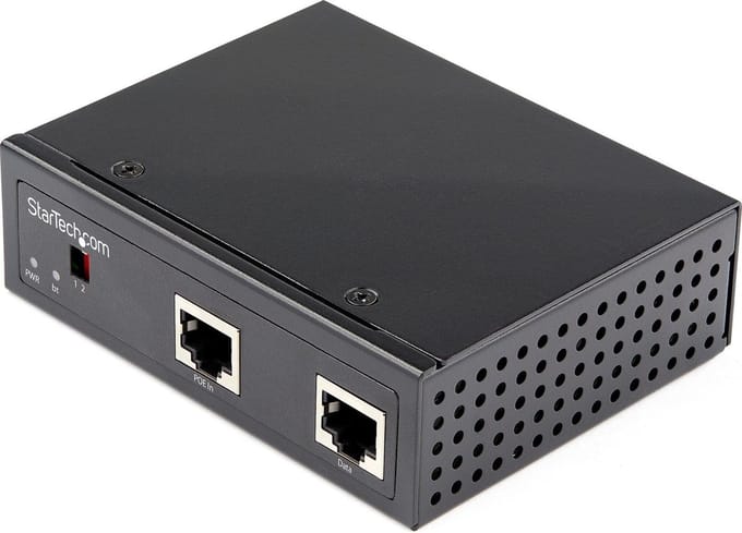 StarTech.com Industrial Gigabit PoE Splitter - 90W High Speed Power over Ethernet PoE+++ Splitter Voeding - 90 Watt - ATX - 80 Plus