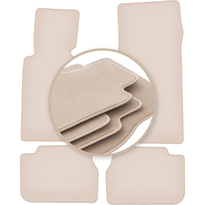 PREMIUM beige matten voor: BMW 7 E32 sedan 1986-1994
