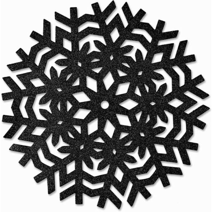Unique Living | Placemat Ice | Rond | Polyester | Zwart | Ø38cm