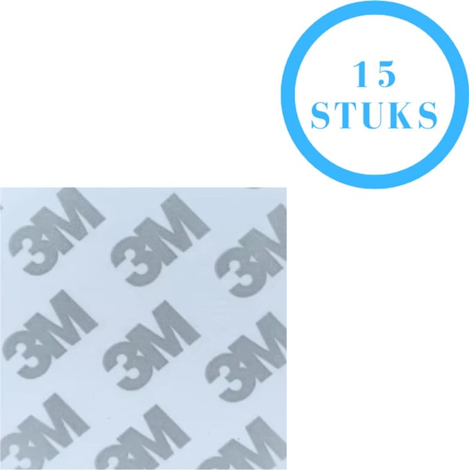 3M Plakstrips Vierkant - Dubbelzijdig Tape - Plakstrips Dubbelzijdig - 3M Tape - 5 CM - 15 Pack - Lichte Objecten