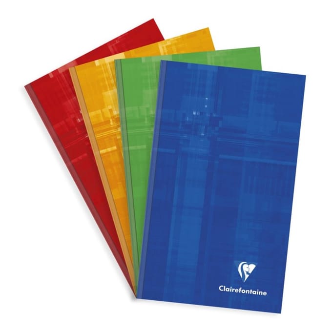 Clairefontaine geruit schrift, gebrocheerd, 110 x 170 mm.