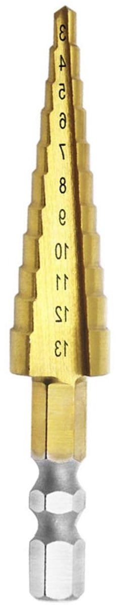 Set van 3-13mm Trappenboor Bits van HSS met Titanium Coating voor Professioneel Gebruik en Multifunctioneel Boren