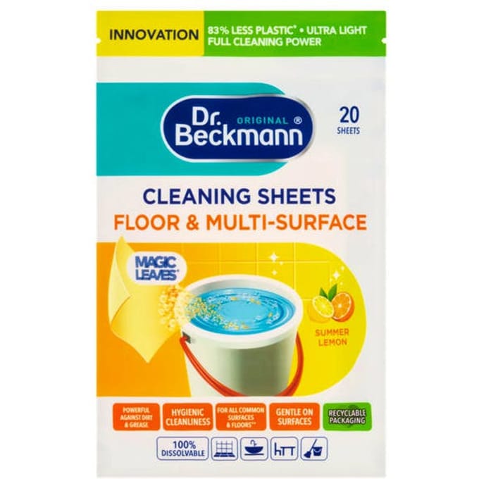 Dr. Beckmann Summer Lemon Floor & Multi-Surface Cleaning Sheets - 20 stuks