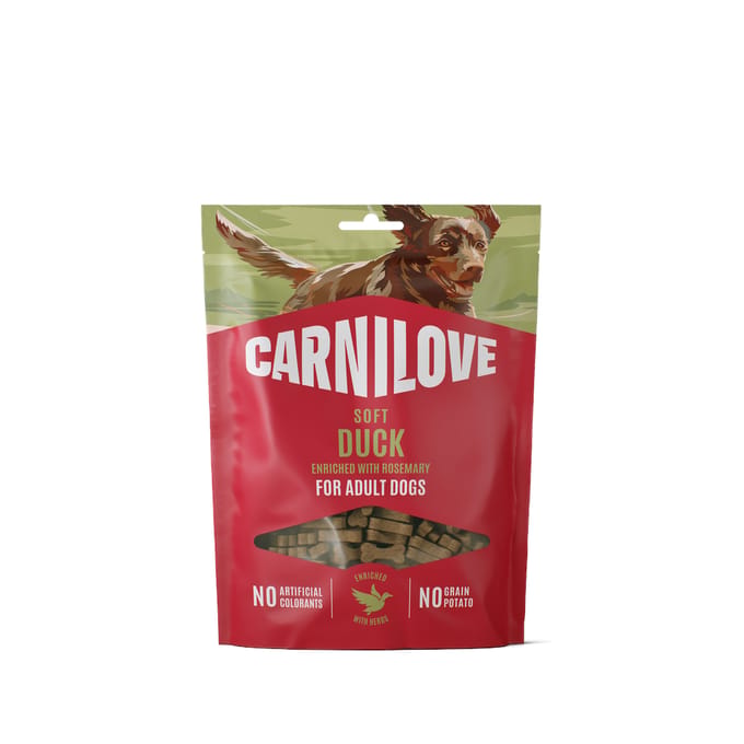200g Carnilove Dog Soft Snack Eend met Rozemarijn Hondensnacks
