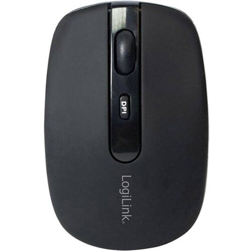 LogiLink ID0078A Muis Bluetooth Optisch Zwart 4 Toetsen 1600 dpi Geïntegreerd scrollwiel