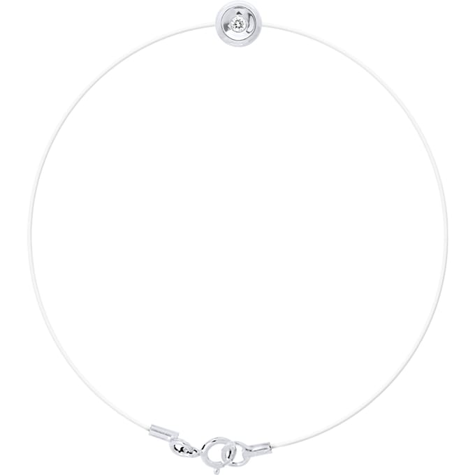 0030 Cts Diamond Bracelet Nylon Transparant 925