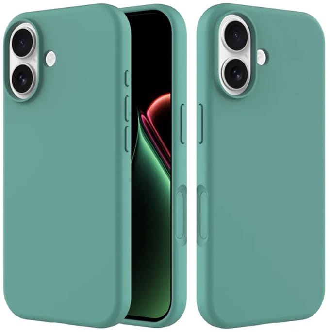 MobyDefend Hoesje - Geschikt voor iPhone 17 - Matte Siliconen Backcover - Groen