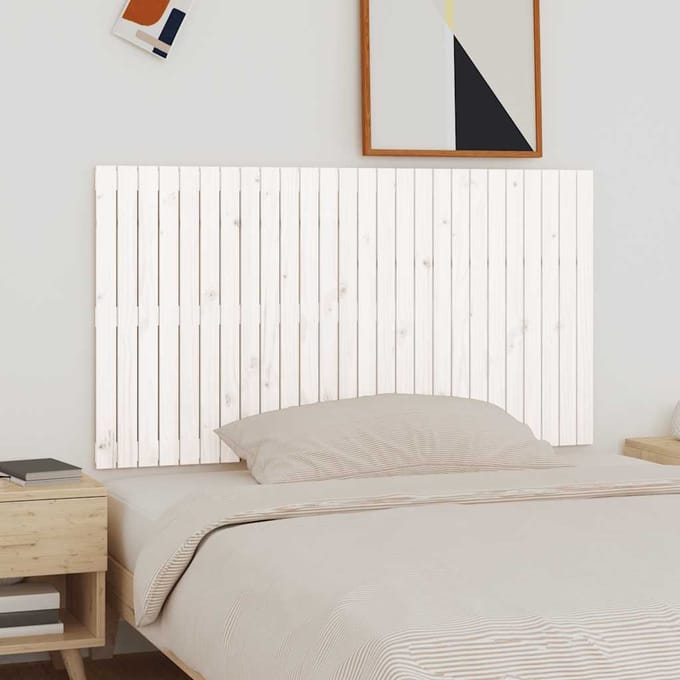 vidaXL - Wandhoofdbord - 166x3x90 - cm - massief - grenenhout - wit