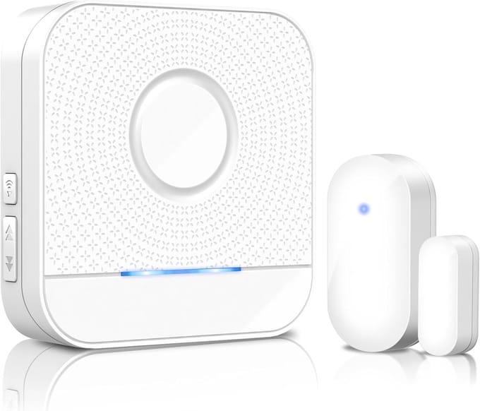 Deur raam sensor - Alarm set - Huis beveiligen - 182 meter bereik - 52 beltonen - Wit