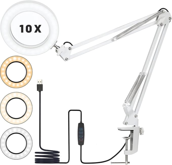 Loeplamp met Standaard - Lamp met Led Verlichting