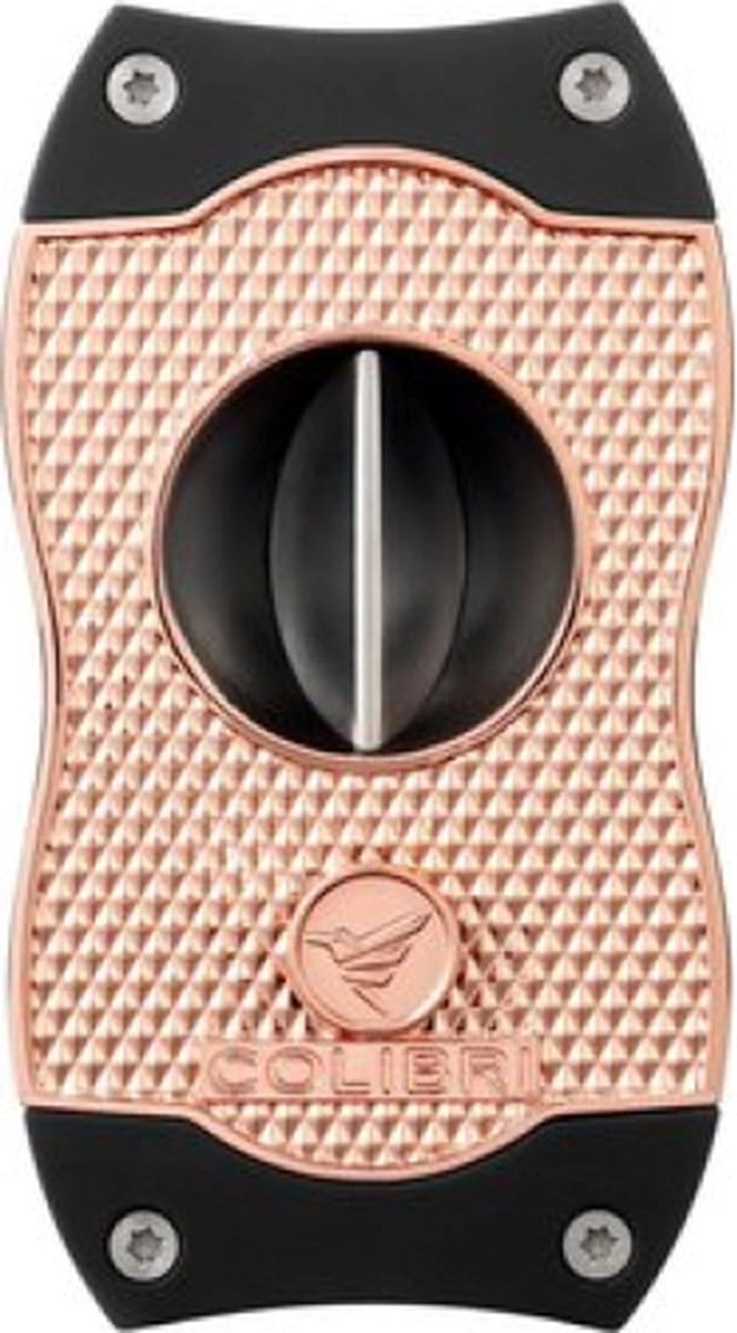 Colibri sigarenknipper diamant V-cut rosegoud - zwart