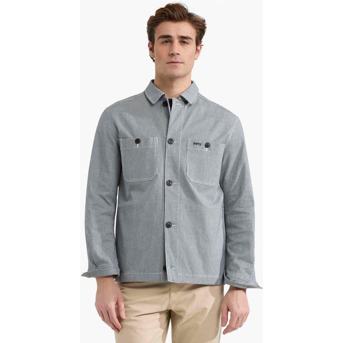 McGregor Cotton Striped Shirt Jacket Navy Taglia: S | Giacche leggere Outlet | Uomo | Blu