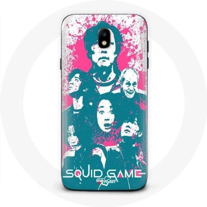 Samsung Galaxy J3 2017 hoesje Squid Game Poster karakters logo