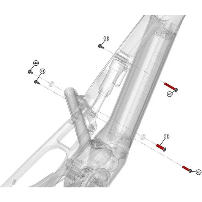 Visserie bevestiging demper Haibike Pinion IGB