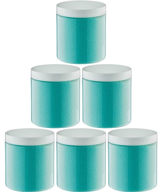 Scrubzout Hamam - 300 gram - Pot met witte deksel - set van 6 stuks - Hydraterende Lichaamsscrub