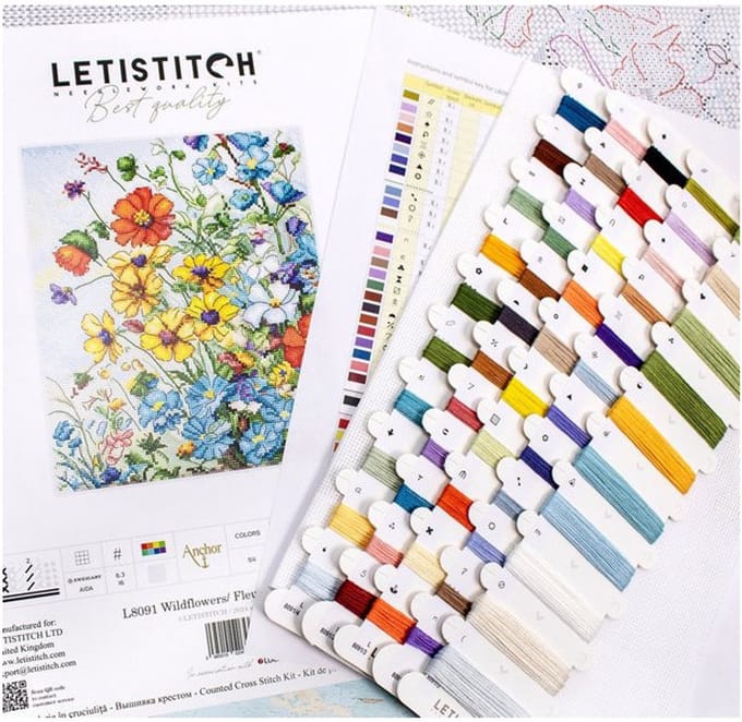 Leti Stitch Wildflowers borduren (pakket) L8091