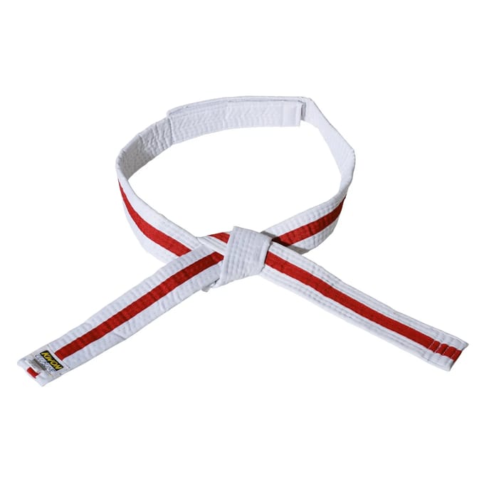 Wit/rood/wit klittenband riem budō kind Kwon