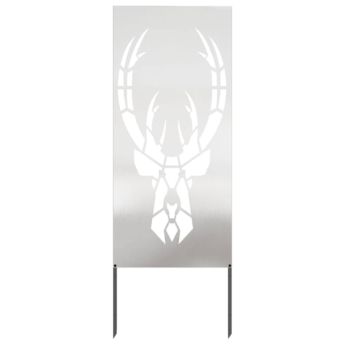 vidaXL - Tuin - Privacy - Scherm - Zilver - 50 - x - 140 - cm - Roestvrij - staal